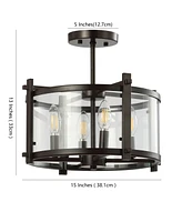 Hampdon Modern Drum Led Flush Mount