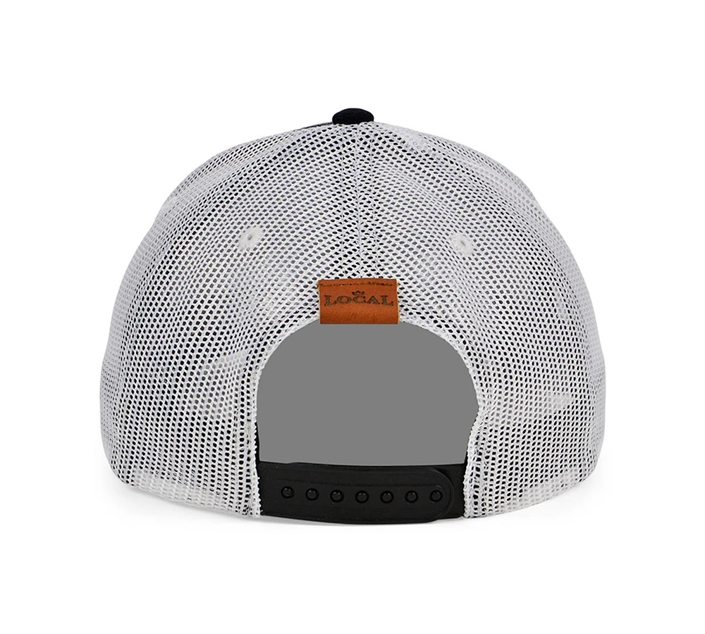 Local Crowns Colorado Black White Leather State Patch Curved Trucker Cap