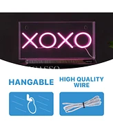 Contemporary Glam Acrylic Box Usb Operated Led Neon Light