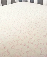 Baby Girls Flannel Star Crib Sheet