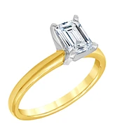 Diamond Emerald-Cut Solitaire Engagement Ring (1 ct. t.w.) 14k White or Yellow Gold