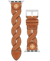 Tory Burch Women's Luggage Braided Leather Band for Apple Watch 38mm/40mm