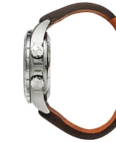 Hamilton Watch, Men's Swiss Automatic Chronograph Khaki X-Wind Brown Leather Strap 44mm H77616533