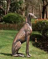 Glitzhome Sitting Grayhound Dog Statue