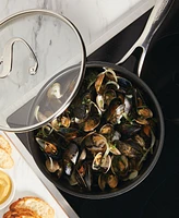 Circulon SteelShield C-Series Tri-Ply Clad Nonstick Chef Pan with Lid and Cooking Utensil Set, 3-Piece, Silver