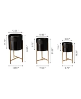 Glitzhome Modern Metal Plant Stands, Set of 3
