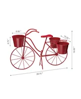 Glitzhome Oversized Metal Bicycle Plant Stand