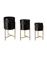 Glitzhome Modern Metal Plant Stands, Set of 3