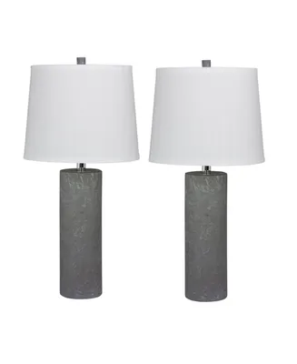 Fangio Lighting Contemporary Column Table Lamps, Set of 2