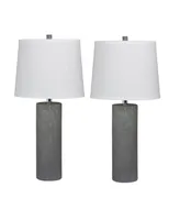 Fangio Lighting Contemporary Column Table Lamps, Set of 2