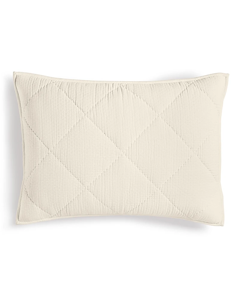 Hotel Collection Dobby Diamond Quilted Sham, Standard, Created for Macy's