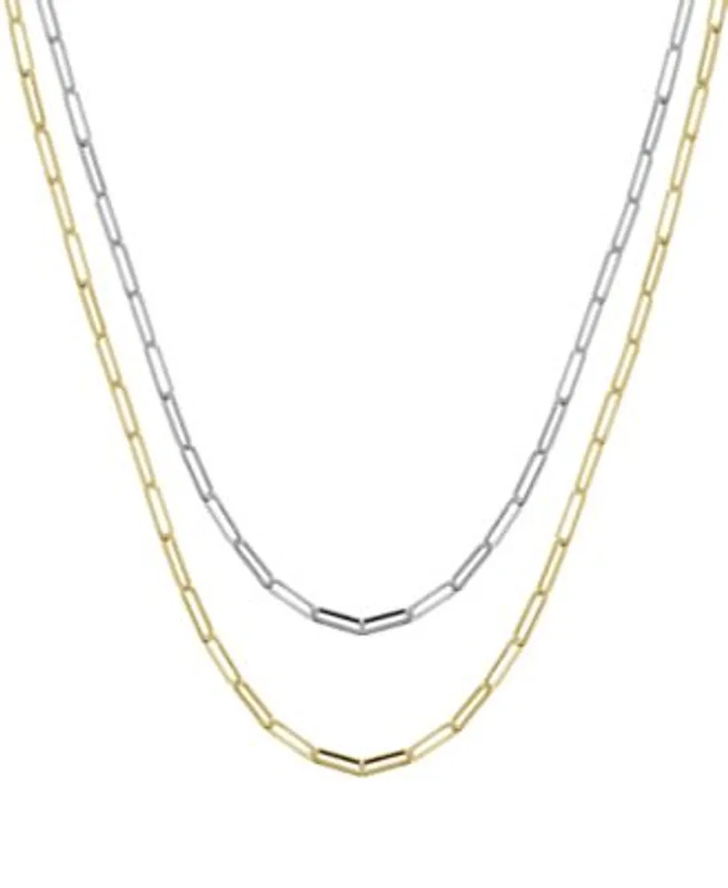 Now This Paper Clip Link Chains In Gold Or Silver Plate In 18 Or 24