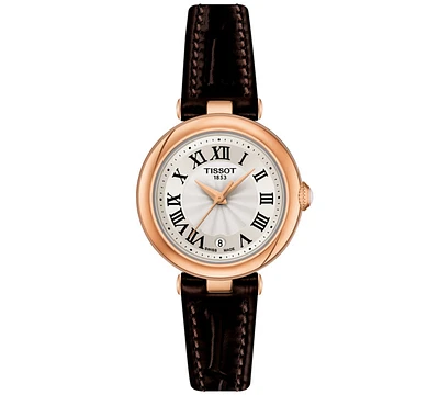 Tissot Women's Swiss Bellissima Brown Leather Strap Watch 26mm