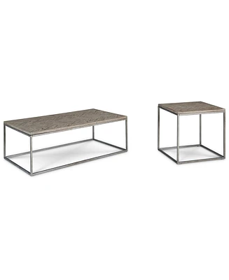 Closeout! Highland Park 2pc Set (Cocktail Table & Side Table)