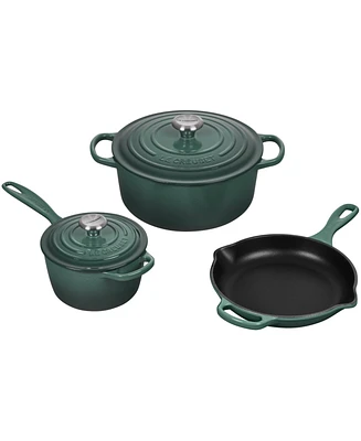 Le Creuset Five Piece Enameled Cast Iron Cookware Set