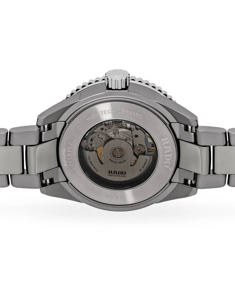 Rado Men's Swiss Automatic Captain Cook Silver High Tech Ceramic Bracelet Watch 43mm