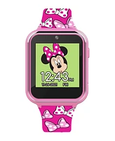 Minnie Mouse Kid's Touch Screen Pink Silicone Strap Smart Watch, 46mm x 41mm