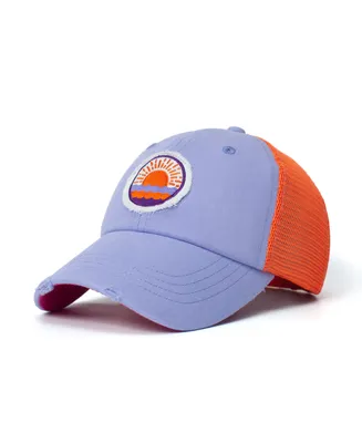 Salty Kids Adjustable Snap Back Mesh Lilac with Sun Patch Trucker Hat