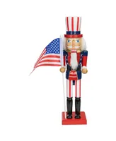 Northlight Patriotic Wooden Uncle Sam Christmas Nutcracker Tabletop Decor