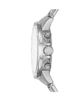 Fossil Men's Bannon Multifunction Stainless Steel Silver-Tone Bracelet Watch 45mm - Silver