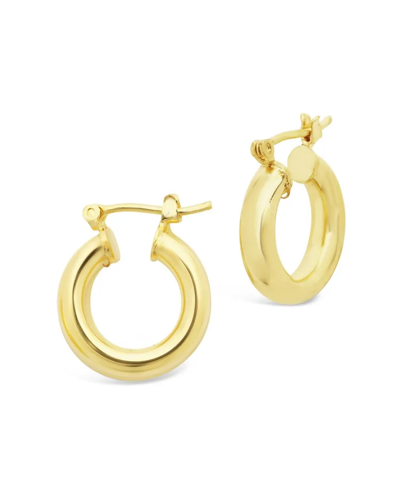 Women's Chunky Tube Plated Hoop Earrings, 75