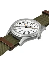 Hamilton Men's Swiss Khaki Field Green Textile Strap Watch 42mm