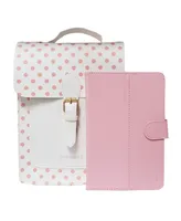 Linsay New 7" Tablet Bundle with Sweet Pink Protective Pu Leather Case and Fashion Handbag with 64GB Storage Android 13