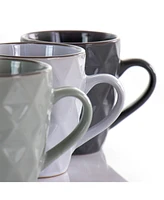 Elama Diamond Waves Mug Set with Stand, 6 Pieces