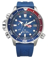 Citizen Eco-Drive Men's Promaster Aqualand Blue Silicone Strap Watch 46mm