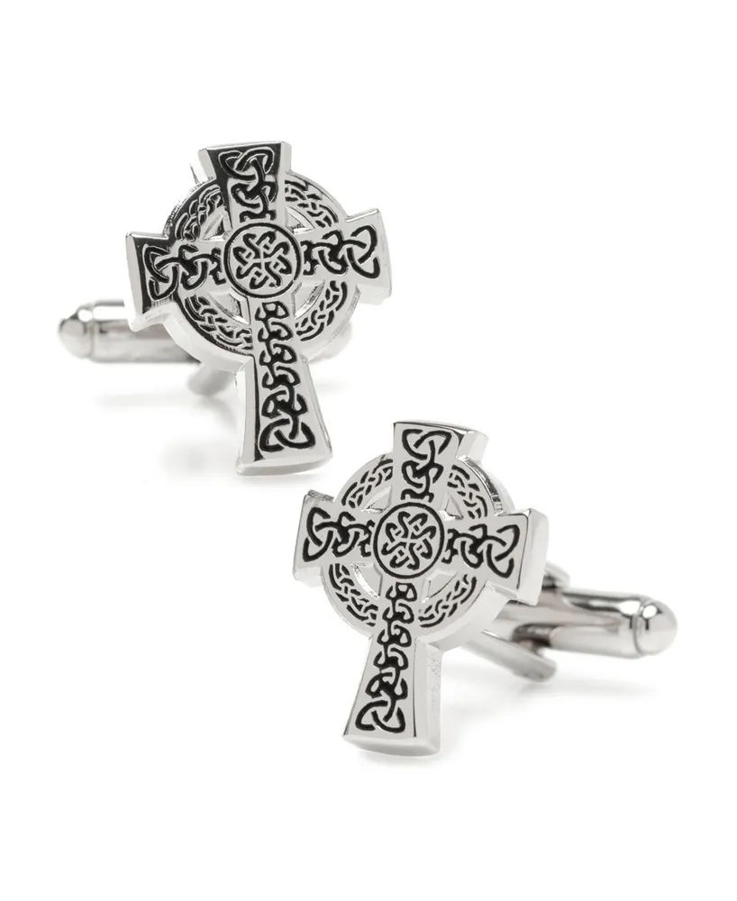 Cufflinks Inc. Men's Celtic Cross Cufflinks - Silver