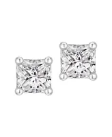 Gia Certified Diamond Princess Stud Earrings (1 1/ ct. t.w.) in 14K White Gold