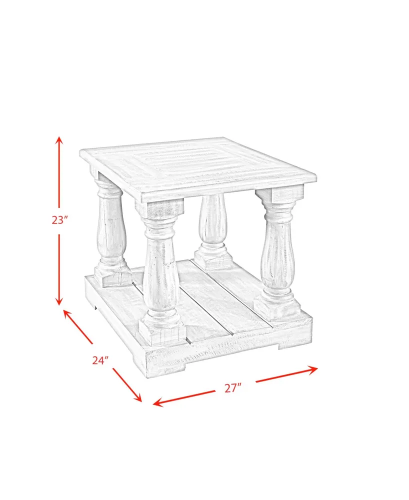 Picket House Furnishings Baxter Four PEdestal End Table