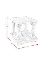 Picket House Furnishings Baxter Four PEdestal End Table