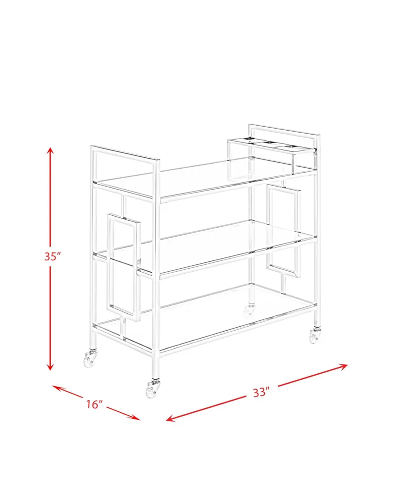 Picket House Furnishings Harper Serving Bar Cart