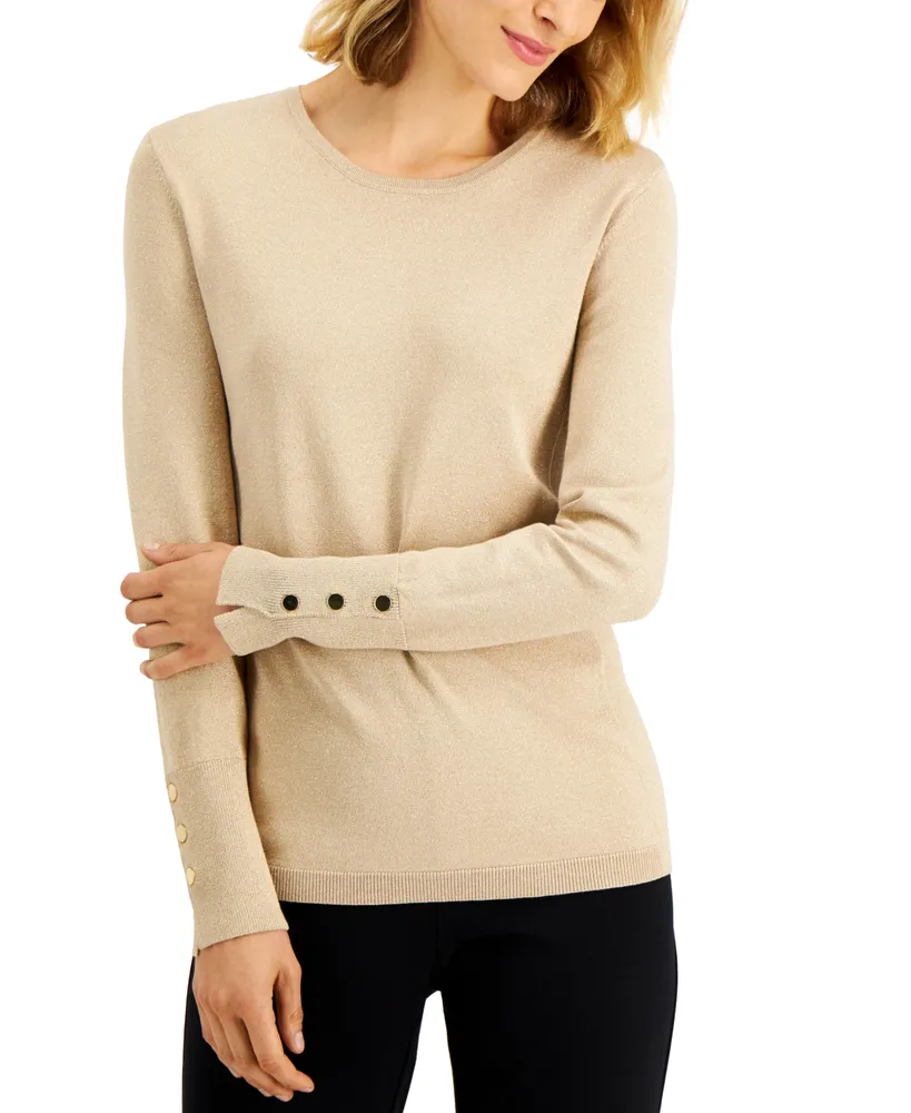 Jm Collection Metallic Sweater, Created for Macy's