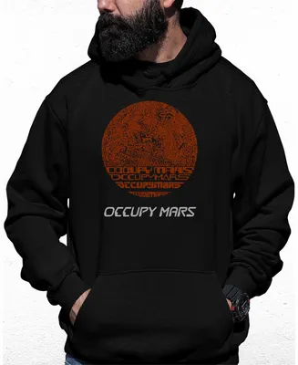Men's Occupy Mars Word Art Hooded Sweatshirt