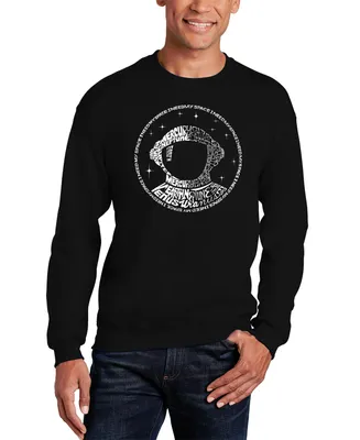 Men's I Need My Space Astronaut Word Art Crewneck Sweatshirt