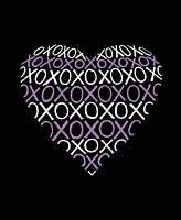 Men's Xoxo Heart Word Art T-shirt