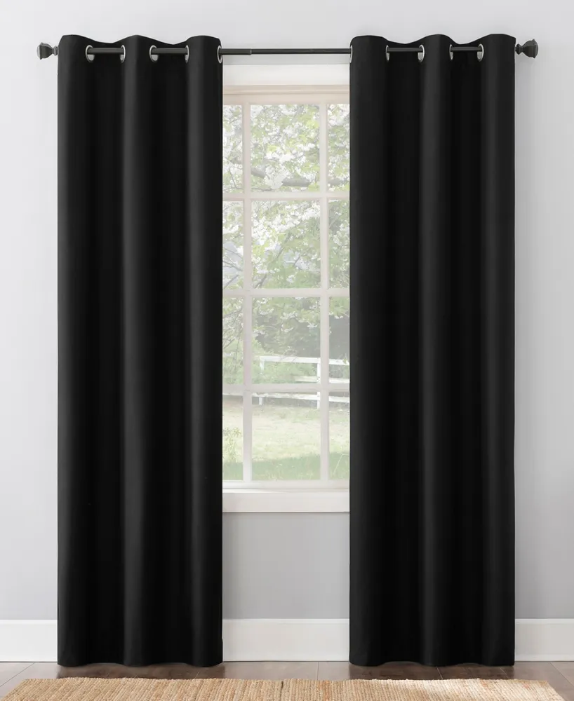 Sun Zero Cyrus Thermal Blackout Grommet Curtain Panel, 84" L x 40" W