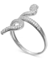 Giani Bernini Cubic Zirconia Snake Ring Sterling Silver, Created for Macy's