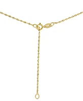 Gemstone Solitaire Pendant Necklace 14k Gold, 16" + 2" extender