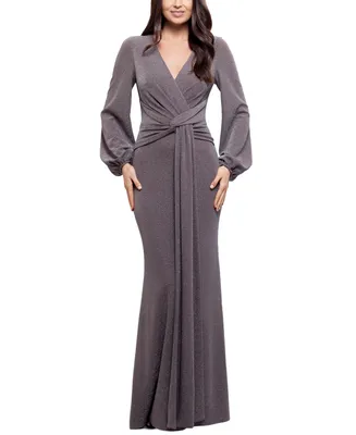 Betsy & Adam Metallic Knotted Gown