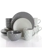 Elama Tahitian Diamond 16 Piece Dinnerware Set, Service for 4