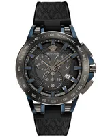 Versace Men's Swiss Chronograph Sport Tech Black Silicone Strap Watch 45mm
