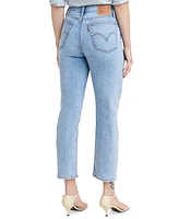 Levi's Women's Wedgie Straight-Leg High Rise Cropped Jeans