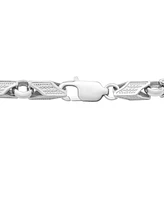 Men's Polished Link Bracelet in Sterling Silver