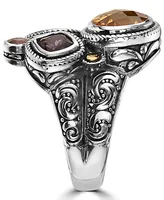 Effy Multi-Gemstone Statement Ring (4-3/4 ct. t.w.) in Sterling Silver & 18k Gold