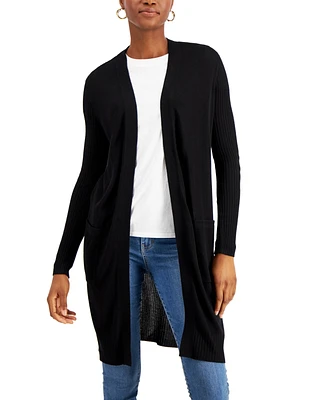 I.n.c. International Concepts Women's Ribbed Cardigan, Created for Macy's