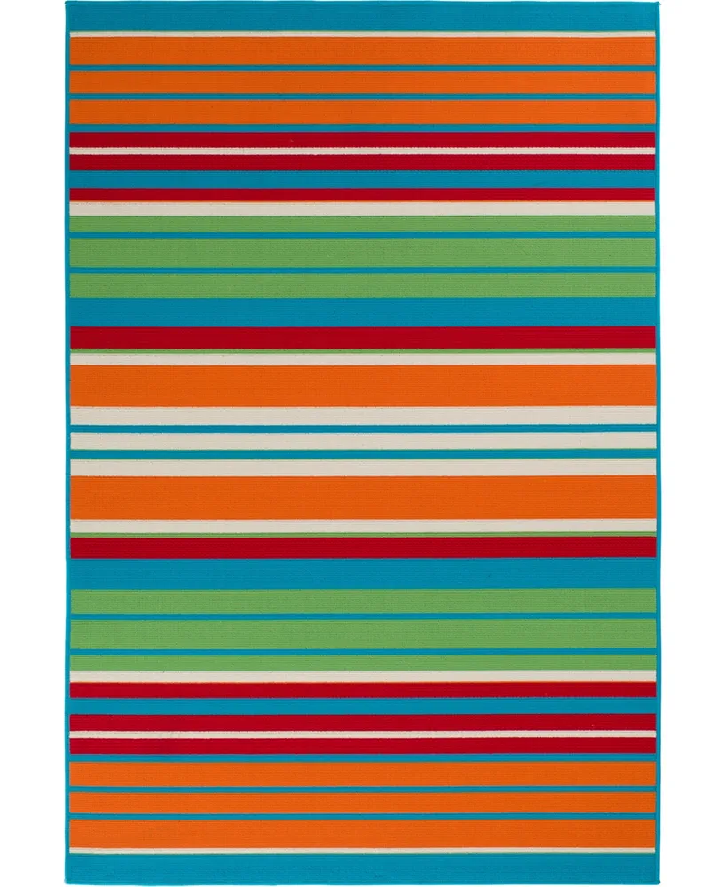 Northern Weavers Vera Lewis Stripe 7'10" x 9'10" Outdoor Area Rug