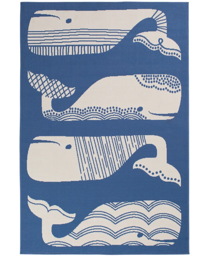 Northern Weavers Vera Whales 7'10" x 9'10" Outdoor Area Rug